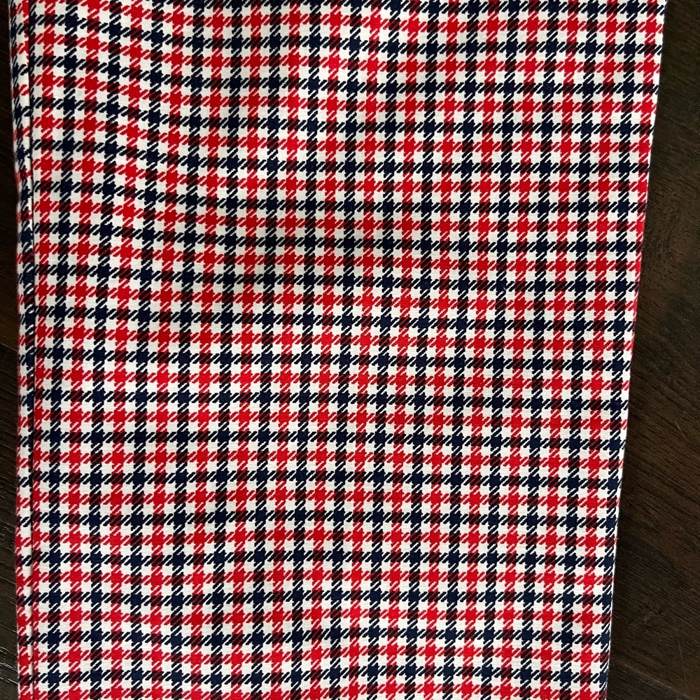 BODEN Richmond 7/8 Pants Red / Navy Houndstooth Stretch Ankle Length Pants Sz 6 - Picture 4 of 8